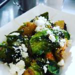 Charred Brussels with Feta